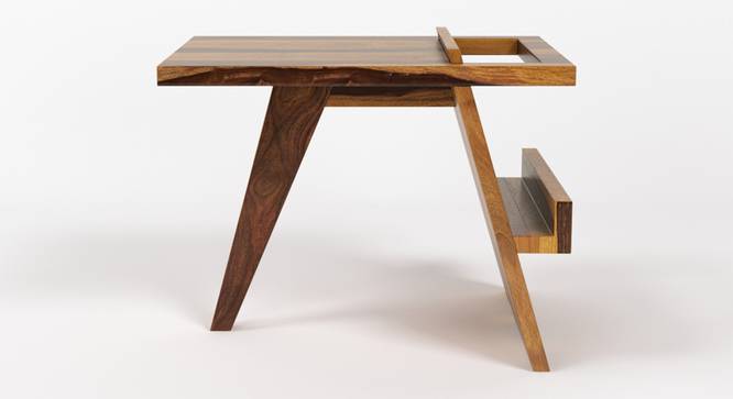 Girli Solid Wood End Table (PROVINCIAL TEAK Finish) by Urban Ladder - Design 1 Side View - 844488