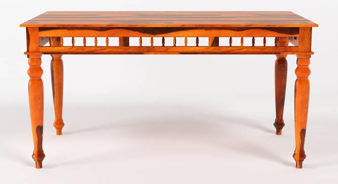 Harlin 6 Seater Dining Table (Honey Oak Finish) by Urban Ladder - Design 1 Side View - 844494