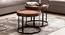 Birxton Solid Wood Nested Tables - Set of 2 (Honey Oak And Black Finish) by Urban Ladder - Front View Design 1 - 844539