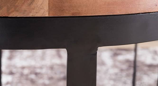 Birxton Solid Wood Nested Tables - Set of 2 (Honey Oak And Black Finish) by Urban Ladder - Design 1 Side View - 844543