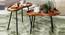 Prince Solid Wood Nested Tables - Set of 2 (Honey Oak And Black Finish) by Urban Ladder - Front View Design 1 - 844578