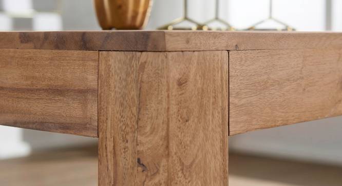 Coco 4 Seater Solid Wood Dining Table (Natural Finish) by Urban Ladder - Design 1 Side View - 844584