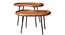 Prince Solid Wood Nested Tables - Set of 2 (Honey Oak And Black Finish) by Urban Ladder - Design 1 Side View - 844591