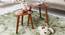 Richelo Solid Wood Nested Tables - Set of 2 (Honey Oak Finish) by Urban Ladder - Front View Design 1 - 844626