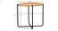Tercia Solid Wood Nested Tables - Set of 2 (Natural & Black Finish) by Urban Ladder - Rear View Design 1 - 844654