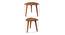 Richelo Solid Wood Nested Tables - Set of 2 (Honey Oak Finish) by Urban Ladder - Rear View Design 1 - 844655