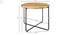 Tercia Solid Wood Nested Tables - Set of 2 (Natural & Black Finish) by Urban Ladder - Ground View Design 1 - 844660