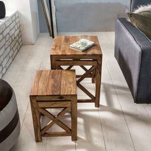 woodenmood Ashby Solid Wood Side Table in Honey Oak Finish-picture-18