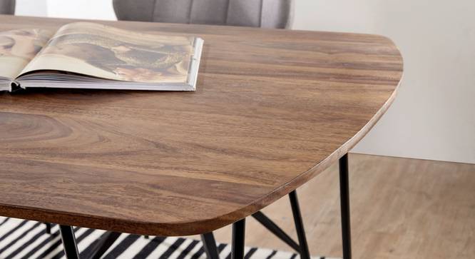 Frazier 4 Seater Solid Wood Dining Table (PROVINCIAL TEAK Finish) by Urban Ladder - Design 1 Side View - 844674