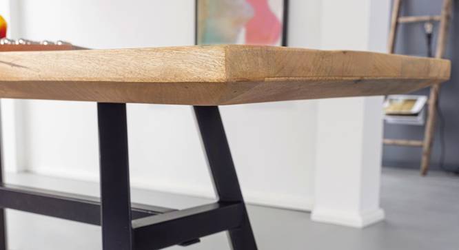 Iona 6 Seater Solid Wood Dining Table (Natural Finish) by Urban Ladder - Design 1 Side View - 844707