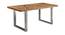 Hood 4 Seater Solid Wood Dining Table (Rustic Natural Finish) by Urban Ladder - Design 1 Side View - 844708