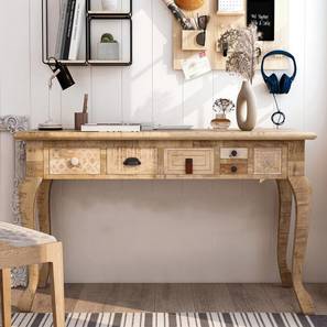 Ramore Solid Wood Study Table in Natural Finish-image-10