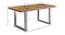 Hood 4 Seater Solid Wood Dining Table (Rustic Natural Finish) by Urban Ladder - Ground View Design 1 - 844735