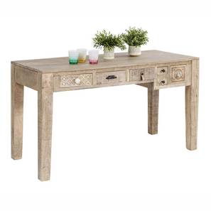 Metro Solid Wood Study Table in Natural Finish-image-43