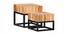 Harlin Solid Wood Nested Tables - Set of 2 (Natural & Black Finish) by Urban Ladder - Front View Design 1 - 844768