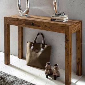 Console Table Design Brindley Solid Wood Console Table in Honey Oak Finish