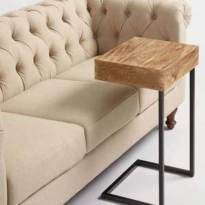 woodenmood Shaunie Solid Wood Side Table in Natural & Black Finish-picture-15