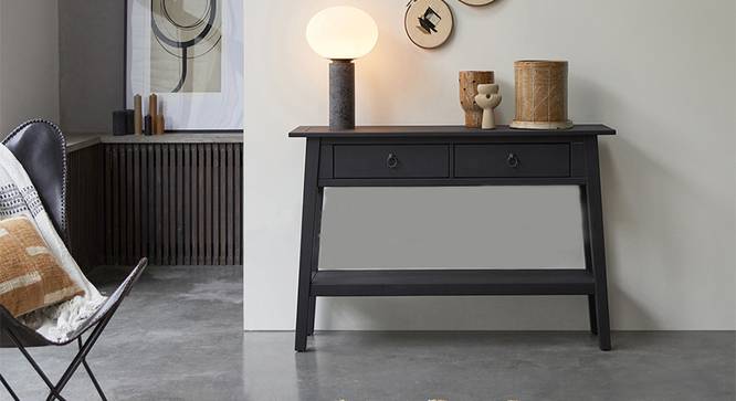 Xena Solid Wood Console Table (Walnut Finish) by Urban Ladder - Front View Design 1 - 844831