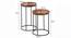 Shadow Solid Wood Nested Tables - Set of 2 (Honey Oak And Black Finish) by Urban Ladder - Design 1 Dimension - 844841