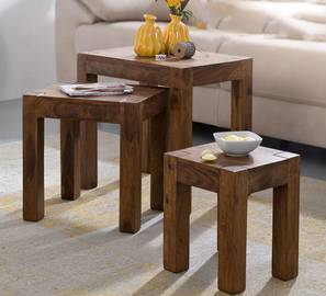 woodenmood Brandyn Solid Wood Side Table in Honey Finish-picture-16