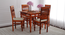 Reeves 4 Seater Dining Set (Brown, Honey Oak Finish) by Urban Ladder - Front View Design 1 - 844897