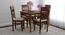 Reeves 4 Seater Dining Set (Brown, PROVINCIAL TEAK Finish) by Urban Ladder - Front View Design 1 - 844920