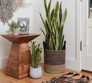 Melvena Solid Wood Side Table in Natural Finish-image-46