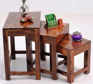 woodenmood Okiruma Solid Wood Side Table in Honey Oak Finish-picture-19