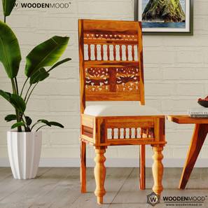 Girli Solid Wood Dining Chair set of 2 in Honey Oak Finish-image-47