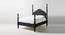 Tiana Solid Wood Non Storage Bed (Queen Bed Size, Light Black Finish) by Urban Ladder - Design 1 Side View - 844936