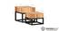 Harlin Solid Wood Nested Tables - Set of 2 (Natural & Black Finish) by Urban Ladder - Design 1 Dimension - 844955