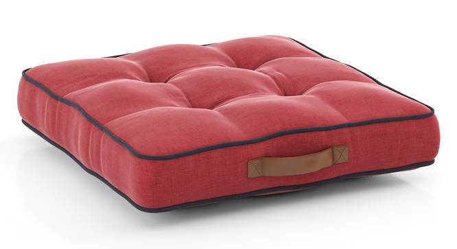 Cathy Floor Cushion 20x36 Rhubarb Red (Rhubarb Red) by Urban Ladder - Cross View Design 1 - 844984