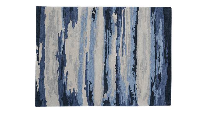 Ruby Wool & Viscose Carpet - 5x8 (Navy, 5 x 8 Feet Carpet Size) by Urban Ladder - - 