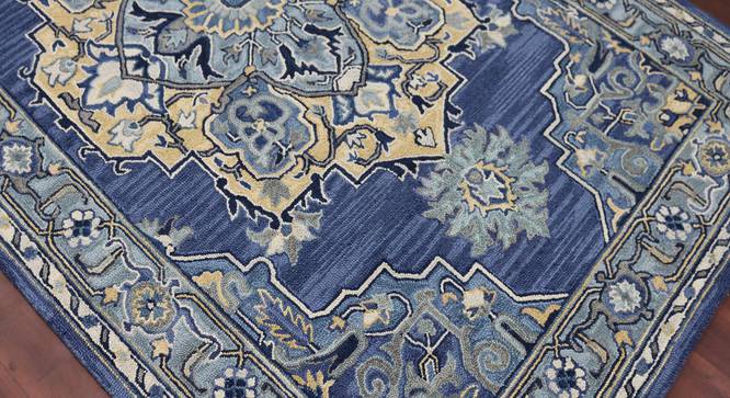 Orion Wool Carpet - 5X8 (Denim Blue, 5 x 8 Feet Carpet Size) by Urban Ladder - - 