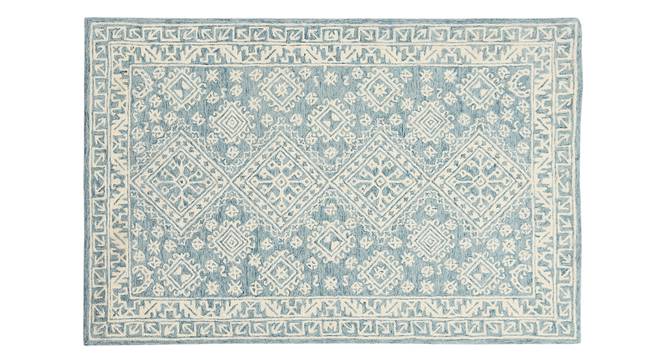 Jace Wool Carpet - 4x6 (Blue, 4 x 6 Feet Carpet Size) by Urban Ladder - - 