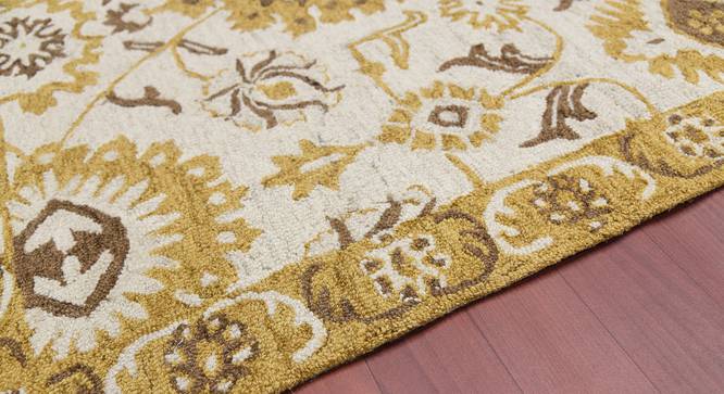 Ryder Wool Carpet - 5x8 (Gold, 5 x 8 Feet Carpet Size) by Urban Ladder - - 