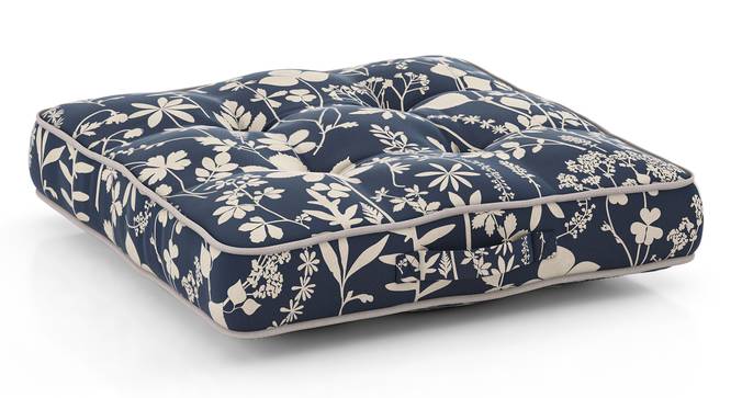 Cathy Floor Cushion 20x36 Botanical Blueprint (Botanical Blue Print) by Urban Ladder - Cross View - 845279