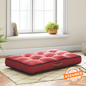 Filled Cushions Design Cathy Floor Cushion in Rhubarb Red (Rhubarb Red, 20 x 36 inch Size)