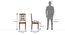 Bunai 6 seater Dining Set in Teak (Teak Finish, 6 Chairs Set) by Urban Ladder - Dimension Design 1 - 845449