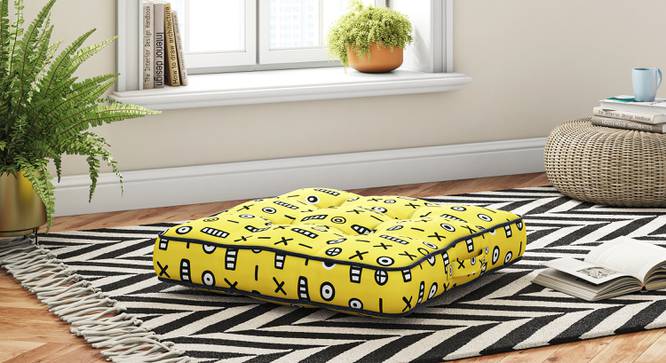 Cathy Floor Cushion in Doodle Man Peak (Doodle Man Peak, 20 x 20 inch Size) by Urban Ladder - Full View - 845536