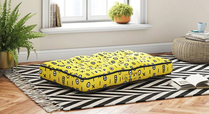 Cathy Floor Cushion in Doodle Man Peak (Doodle Man Peak, 20 x 36 inch Size) by Urban Ladder - Full View - 