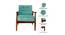 Aurora Arm Chair with Cushion (Sea Green) by Urban Ladder - Ground View Design 1 - 845884