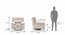 Emila Recliner (Cream, One Seater) by Urban Ladder - Dimension Design 1 - 846072