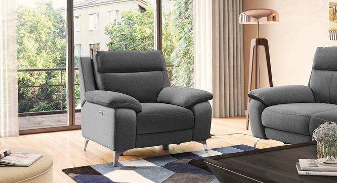Emila Recliner (Grey, One Seater) by Urban Ladder - Full View Design 1 - 846075