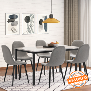 Roux 6 Seater Black Dining Table