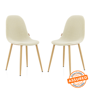 Dining Room New Arrivals Design Smith Metal Dining Chair set of 2 in Beige Finish