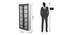 Larry Engineered Wood Display Unit (Graphgite Grey & Frosty White Finish) by Urban Ladder - Dimension - 846114
