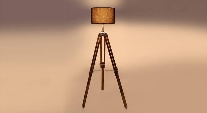 Mayfair Solid Wood Floor Lamp (Beige) by Urban Ladder - Design 1 Side View - 846784