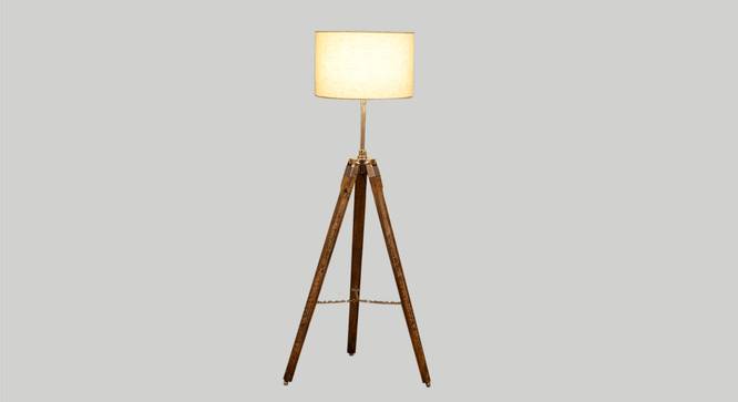 Kensley Solid Wood Floor Lamp (Grey) by Urban Ladder - Design 1 Side View - 846788