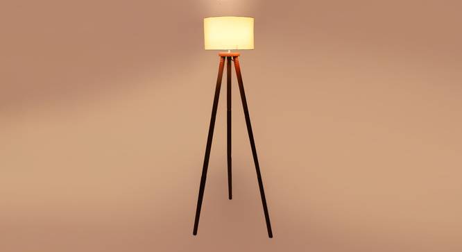 Gordie Solid Wood Floor Lamp (Brown) by Urban Ladder - Design 1 Side View - 846792
